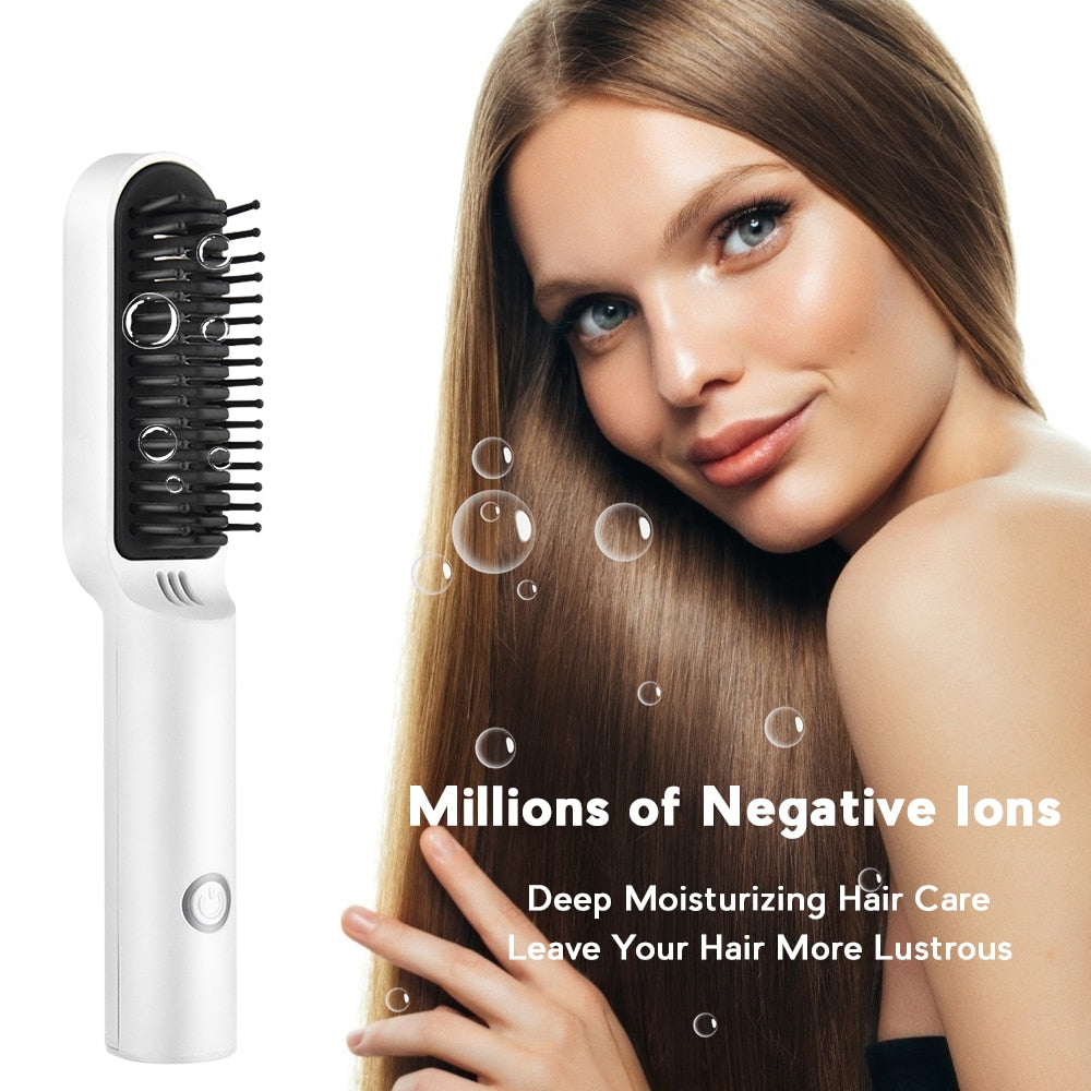 The RadiantLock Wireless Heating Hair Styling Comb