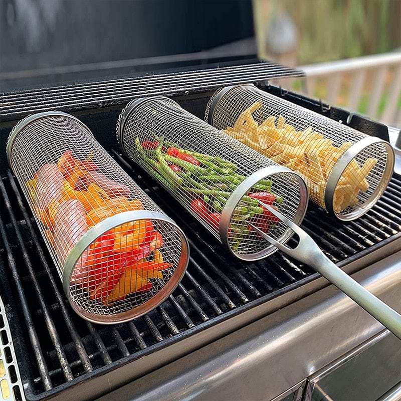 Flavor Fusion Pro: Cylinder Grill Basket