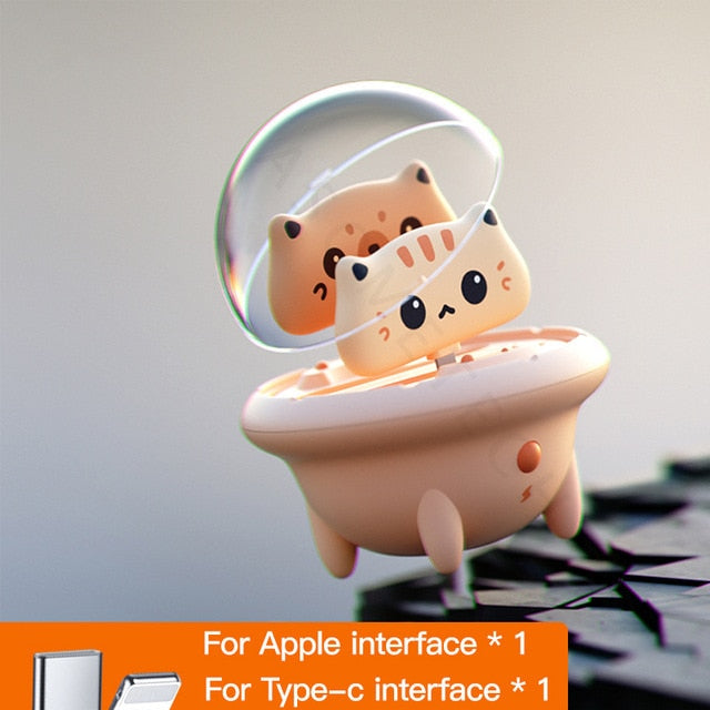 Whimsical Feline EnergiPal: Cute Cat Portable Mini Power Bank