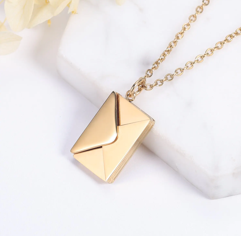 Sentimental Keepsake Envelope Necklace