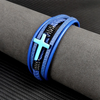 Stellar Cross Leather Bracelet