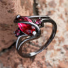 Radiant Leaf: Crystal Ring