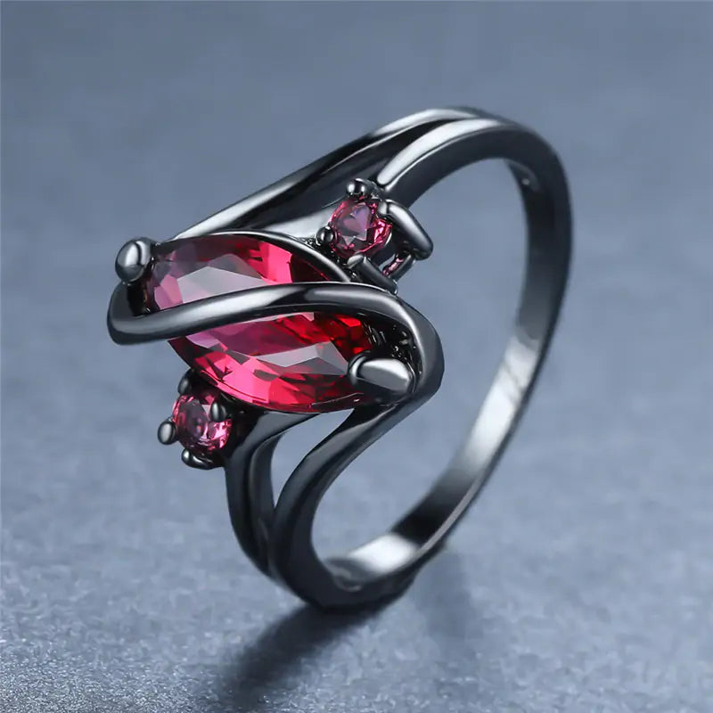 Radiant Leaf: Crystal Ring