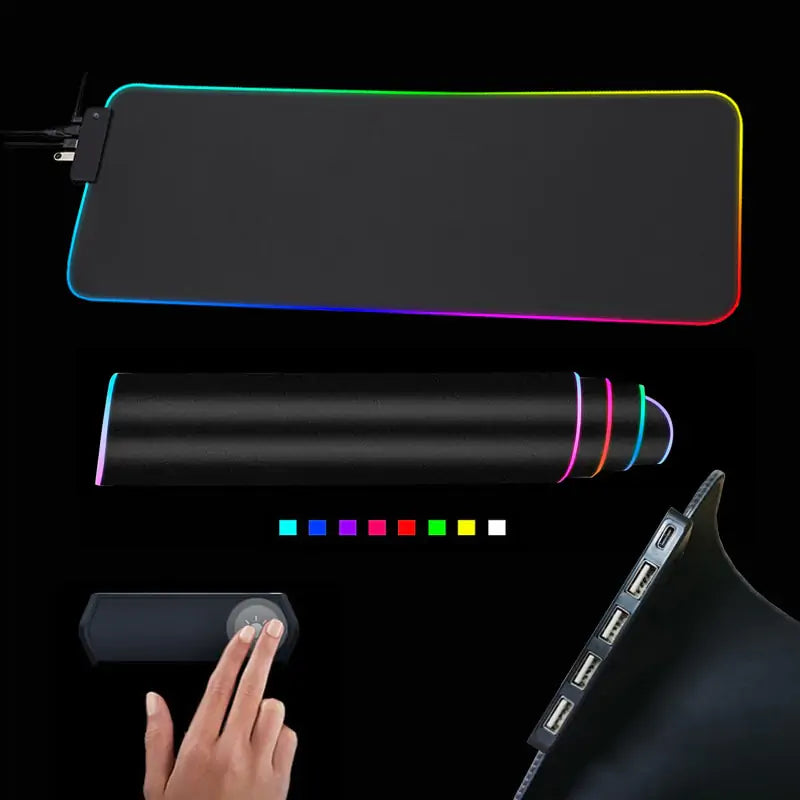 PrismGlow™ RGB Mouse Pad with Cable